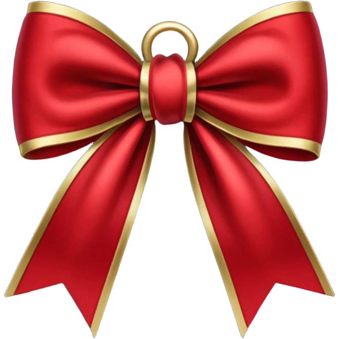 Christmas bow emoji