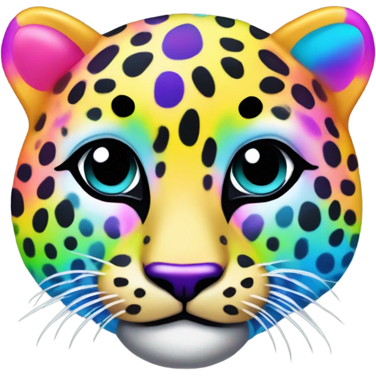 Lisa frank rainbow cheetah print emoji