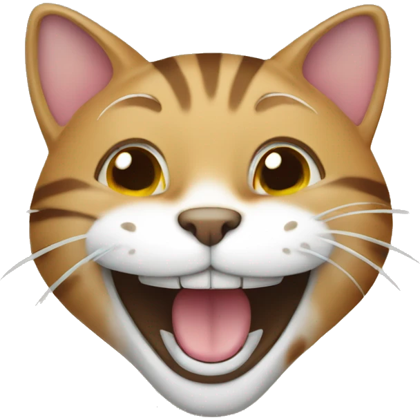 Tabby Cat laughing emoji