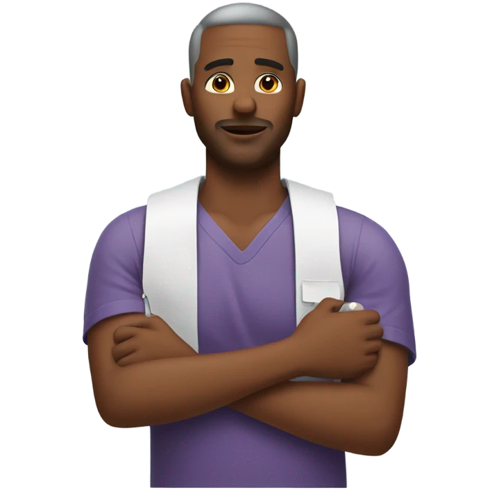 Man injecting vaccine emoji