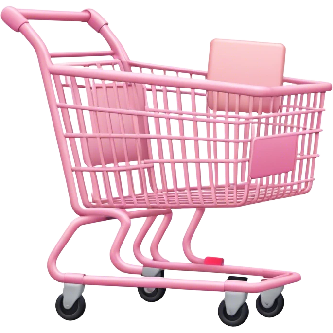 Pale pink empty shopping cart emoji