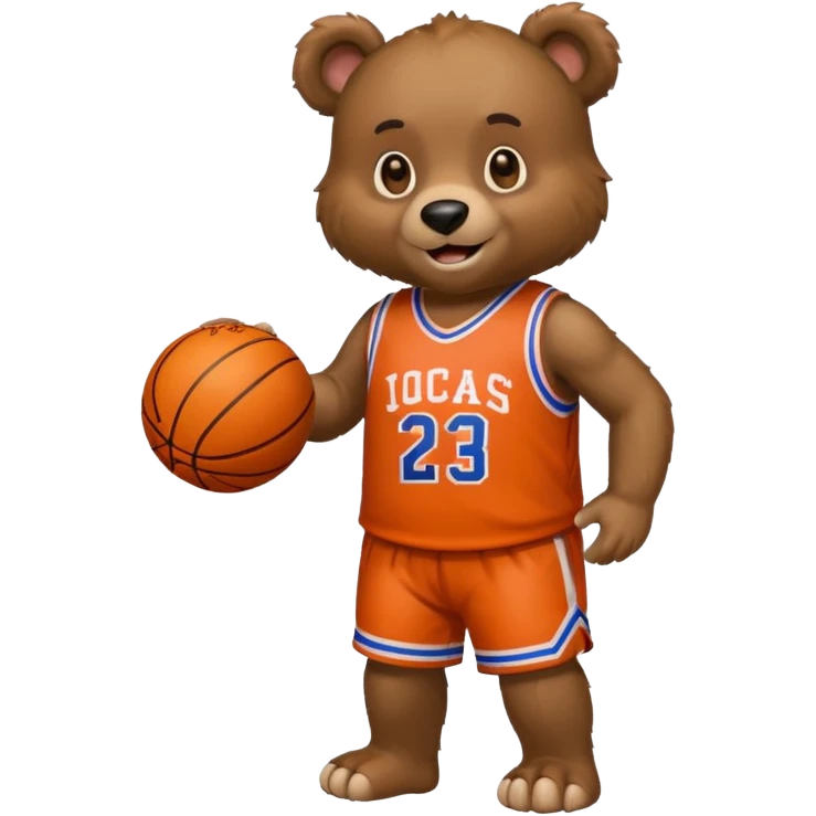 Bear with full body and wearing basketball Jersey emoji