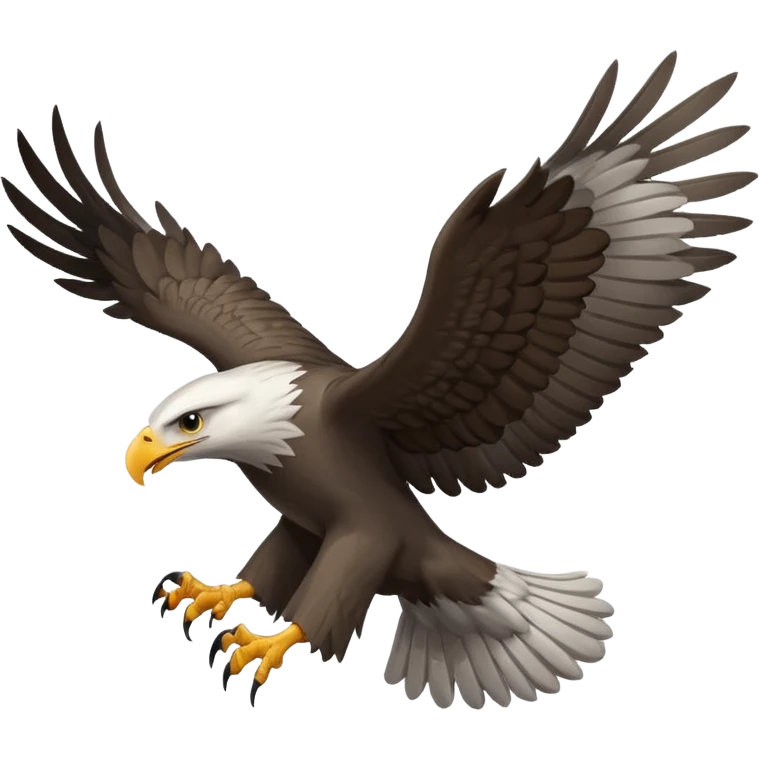 winged eagle gray emoji