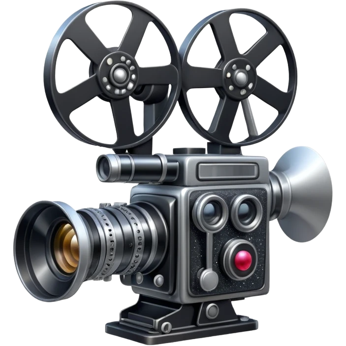 old movie camera with sparkles emoji