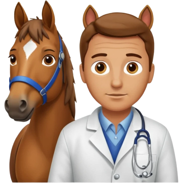 Horses man veterinary emoji