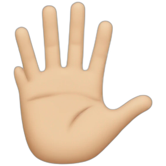 hand with face  emoji