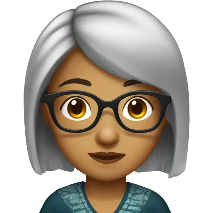 samoan girl with glasses emoji