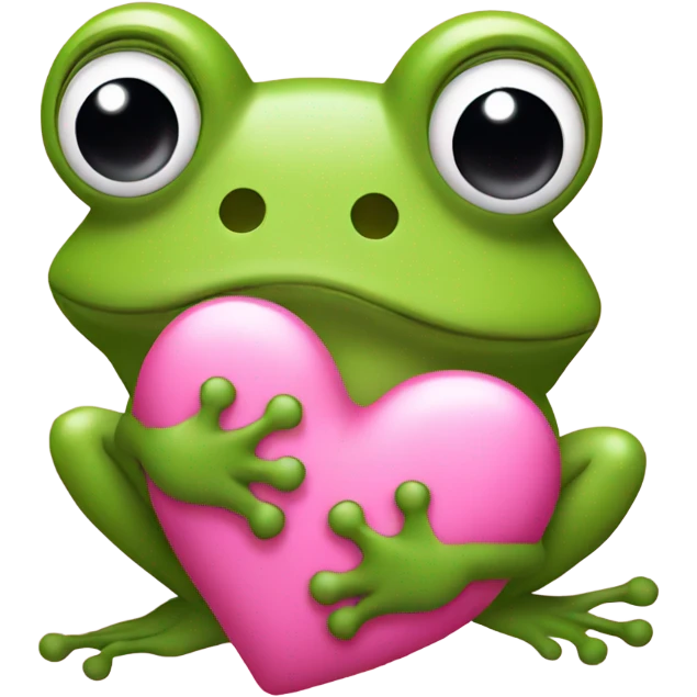 frog with pink hearts emoji