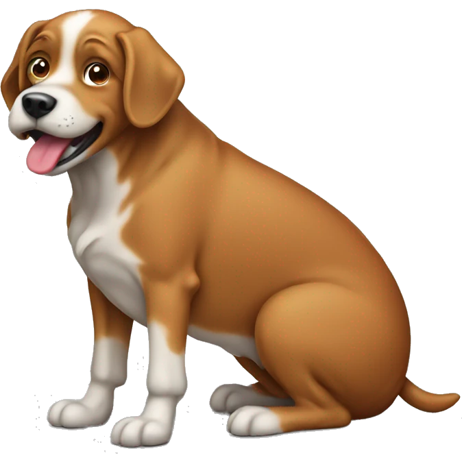 Dog pooping  emoji