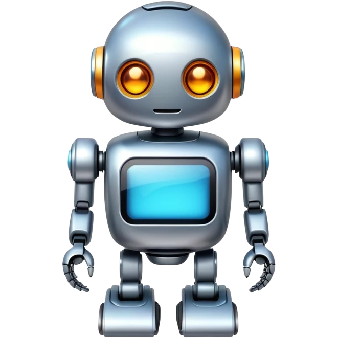 cute robot with rounded features emoji
