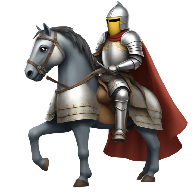 medieval knight on horseback emoji