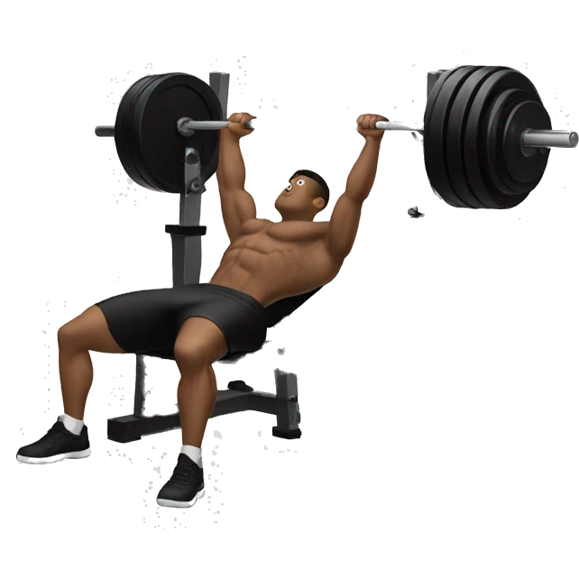 Bench press black emoji