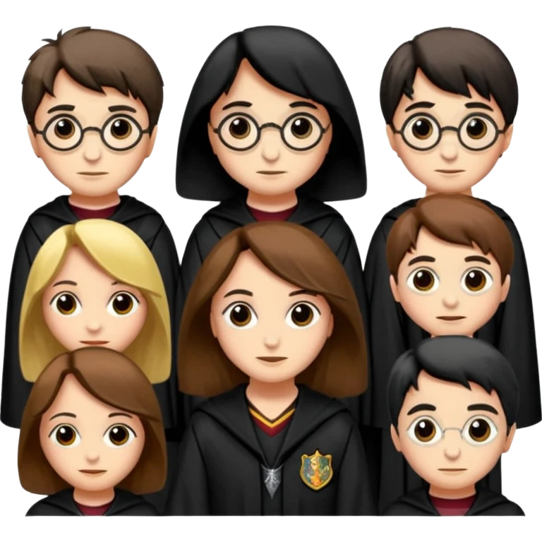 Harry Potter asa sade ve şık ağaçtan yapılmış tutma yeri ve siyah gövde emoji