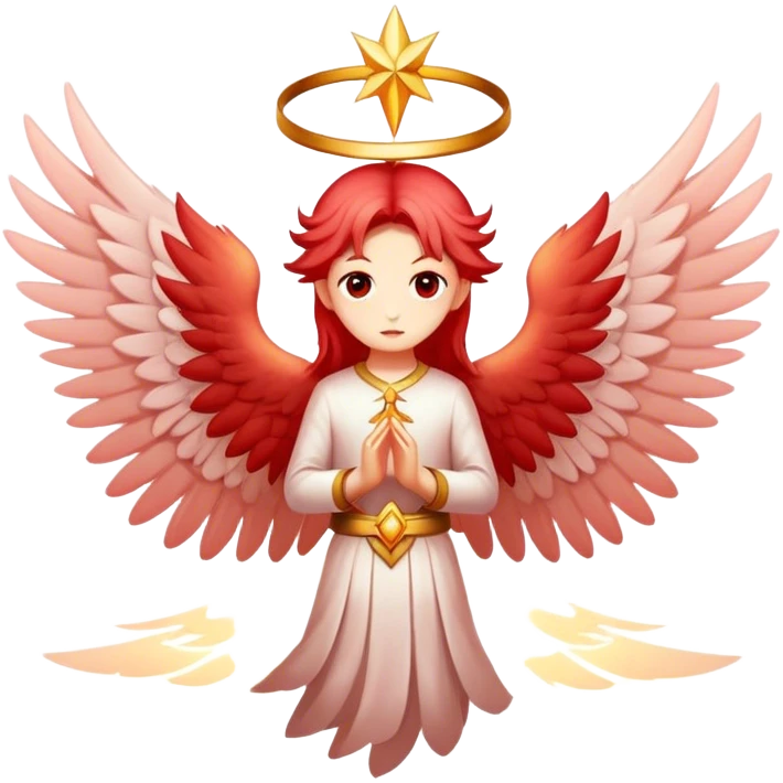 6 winged seraphim light red emoji