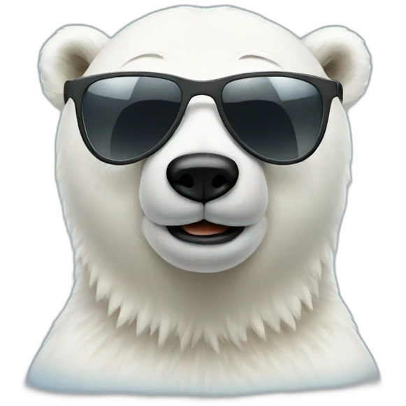 Polar bear with sunglasses emoji