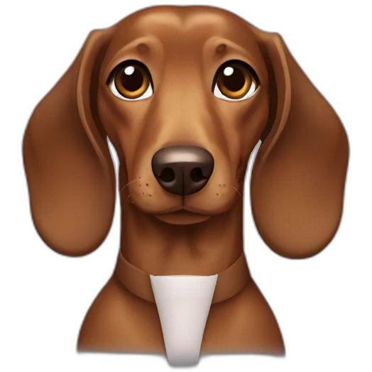 Dachshund brown, doctor emoji