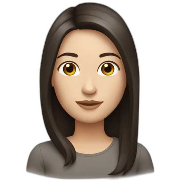 white women with long straight dark brown hair emoji