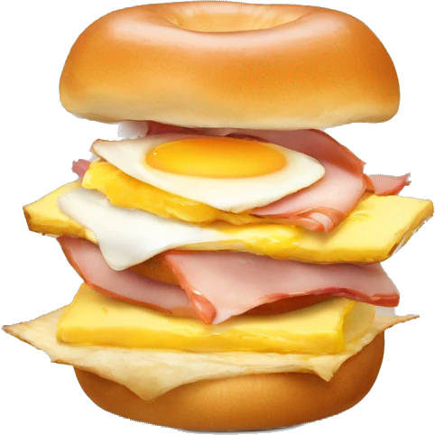 singular bagel with taylor ham egg and cheese emoji