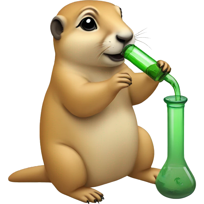 Prairie dog with a bong emoji