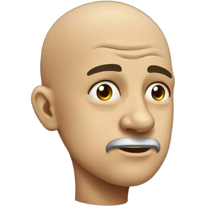 Crying bald headed dude  emoji