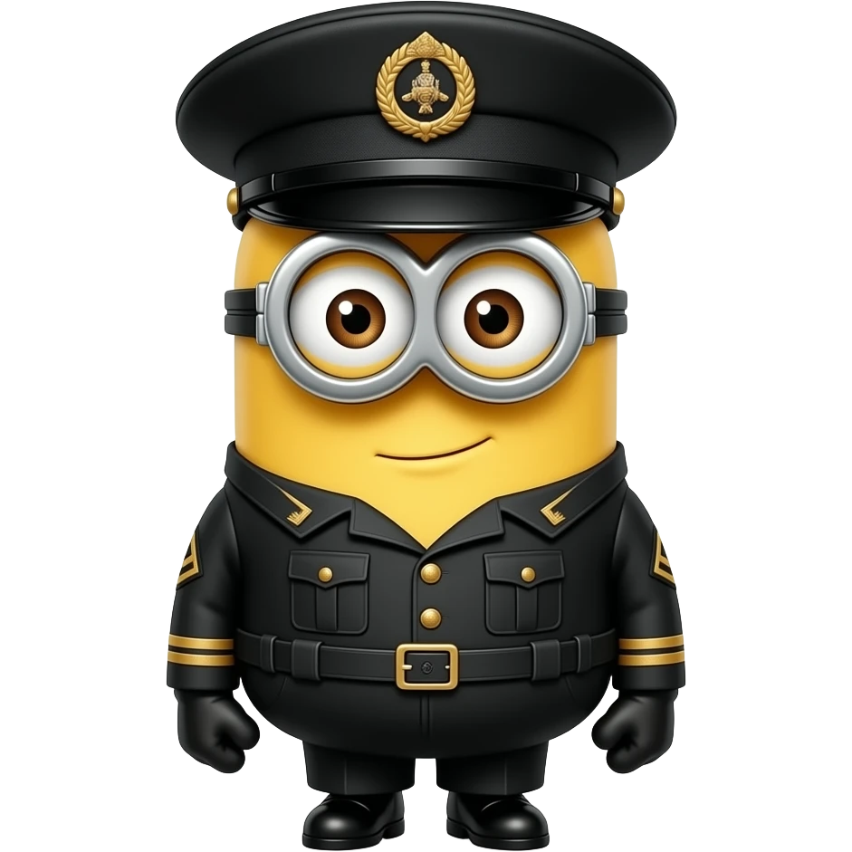 Army Minion at attention on gaurd duty emoji