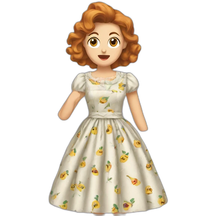 Cuckoo swearing vintage dress emoji