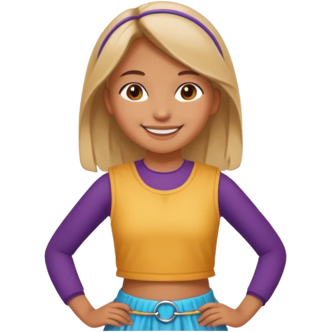 hoop at girl waist emoji