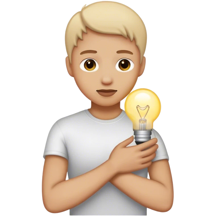 شخص يحضن ضوء ابيض emoji