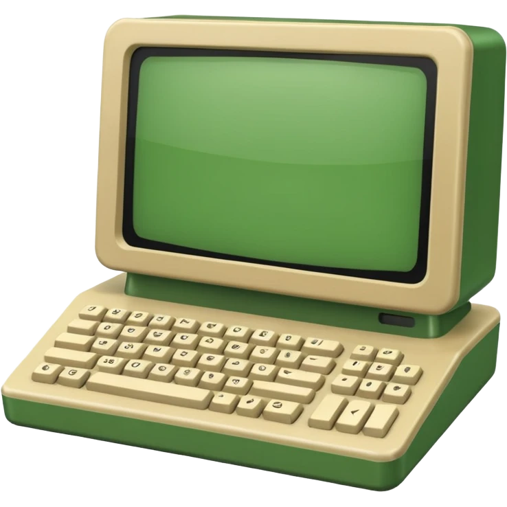 green 90s computer emoji