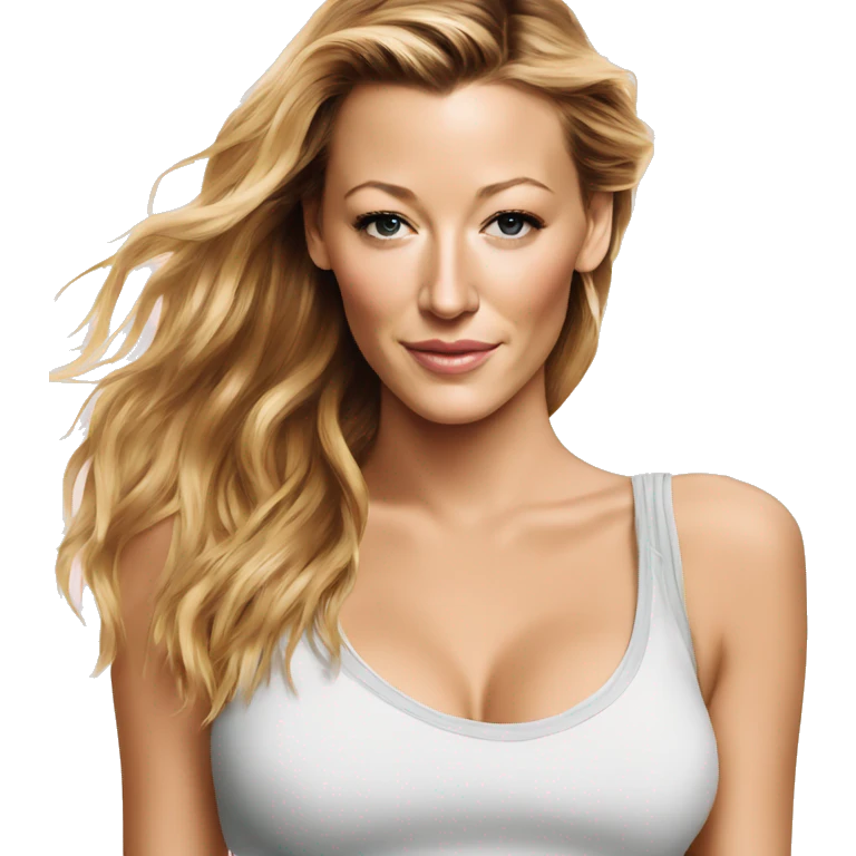 blake lively wearing tee emoji