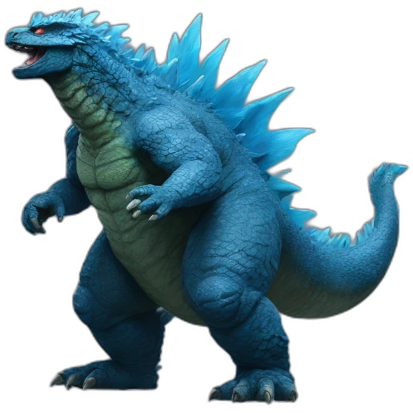 Godzilla bleu emoji
