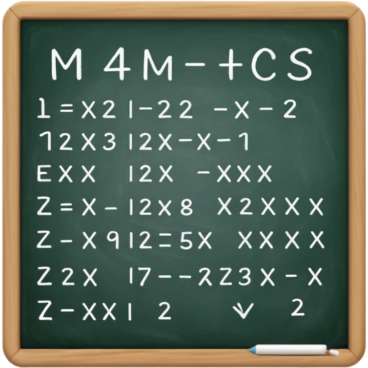 blackboard with math formulas emoji