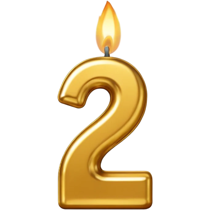 Number € birthday candle  emoji