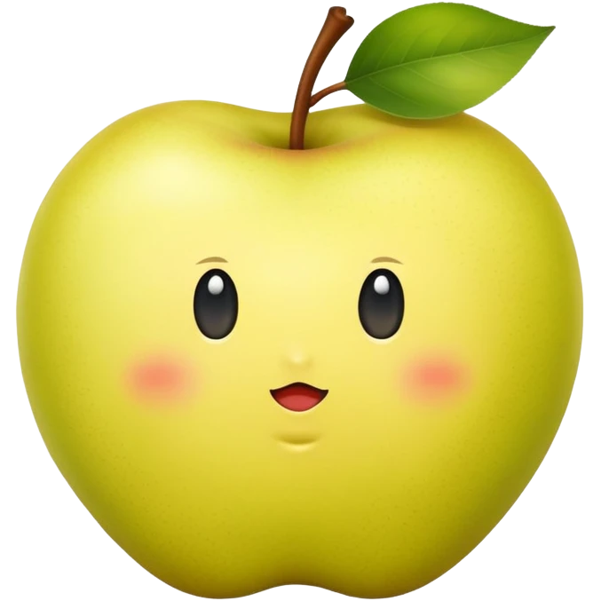 korean pear shaped like an apple emoji