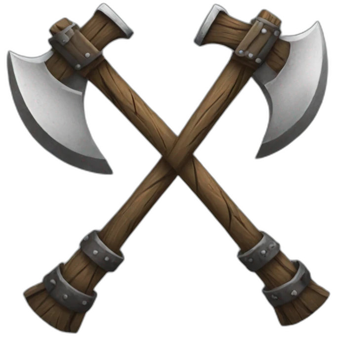 Crossed axes viking  emoji