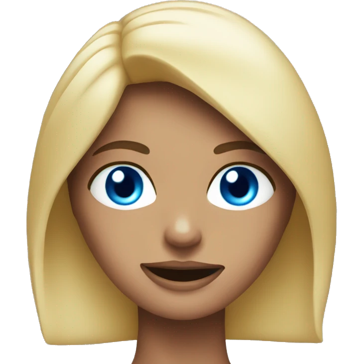 Muscular woman top, Blue eyes emoji