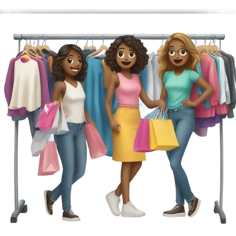 girls shopping  emoji