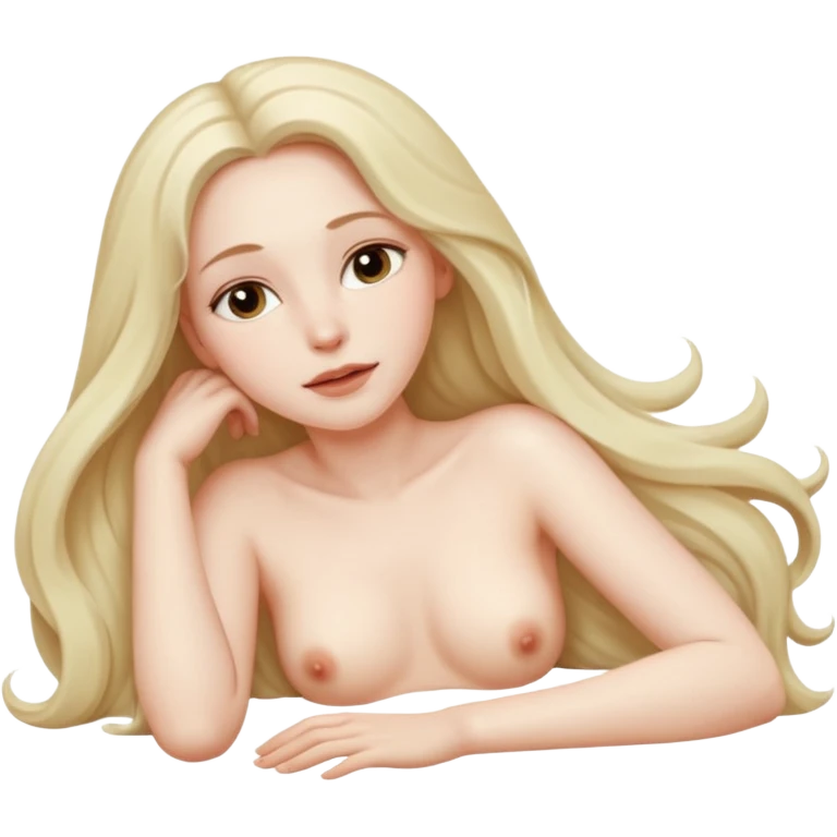 Naked woman sleeping emoji