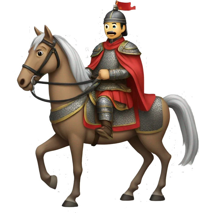 medieval Chinese general on horse emoji