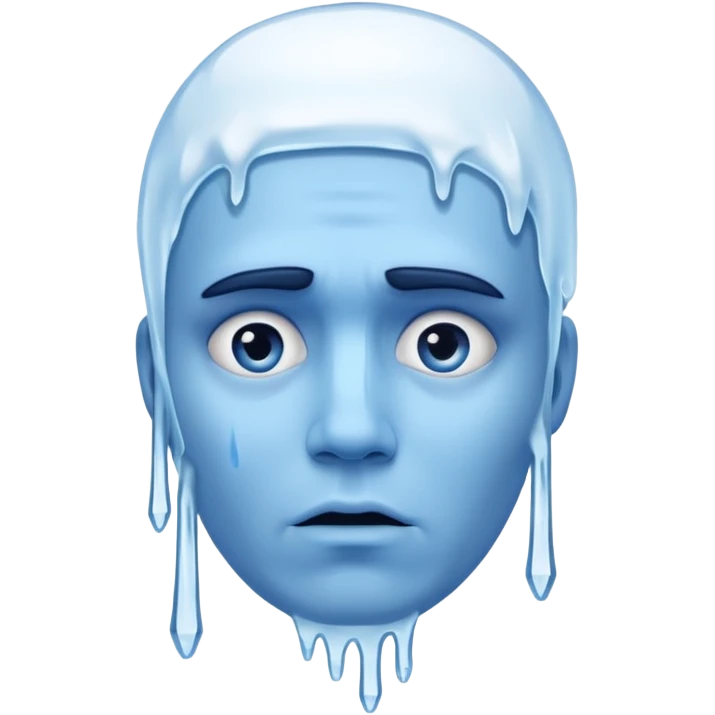 very cold emoji, shivering, blue face, icicles emoji