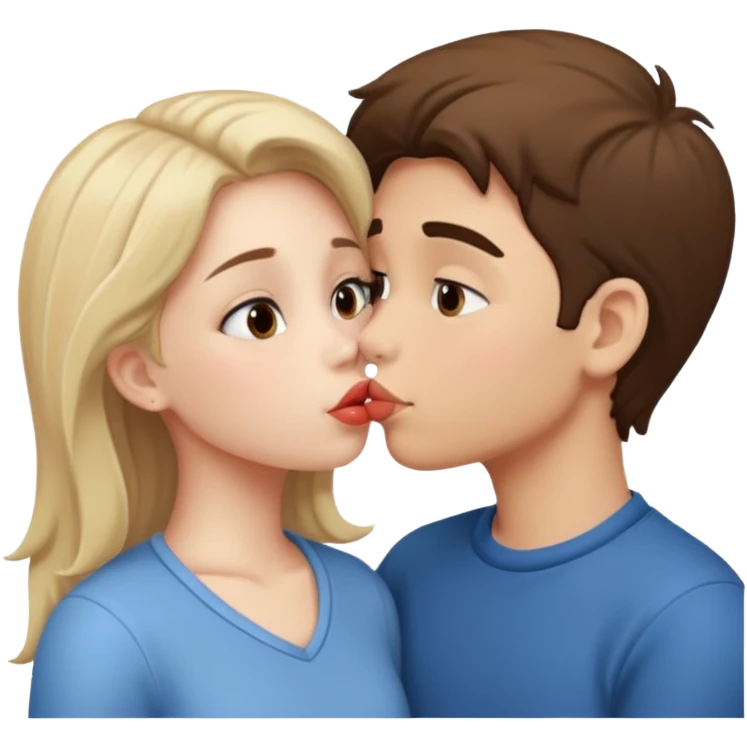 Boy kissing girl  emoji