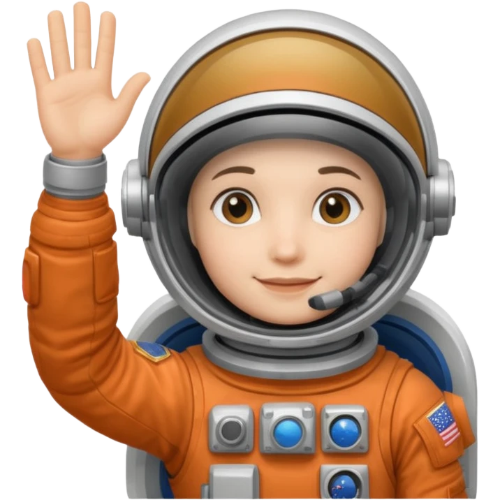 astronaut waving emoji