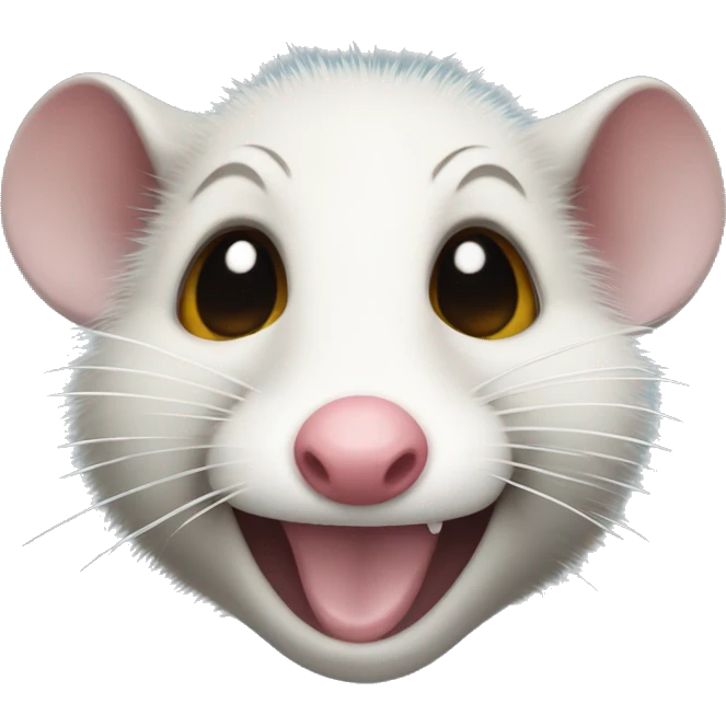 opossum Face with Tears of Joy Emoji emoji