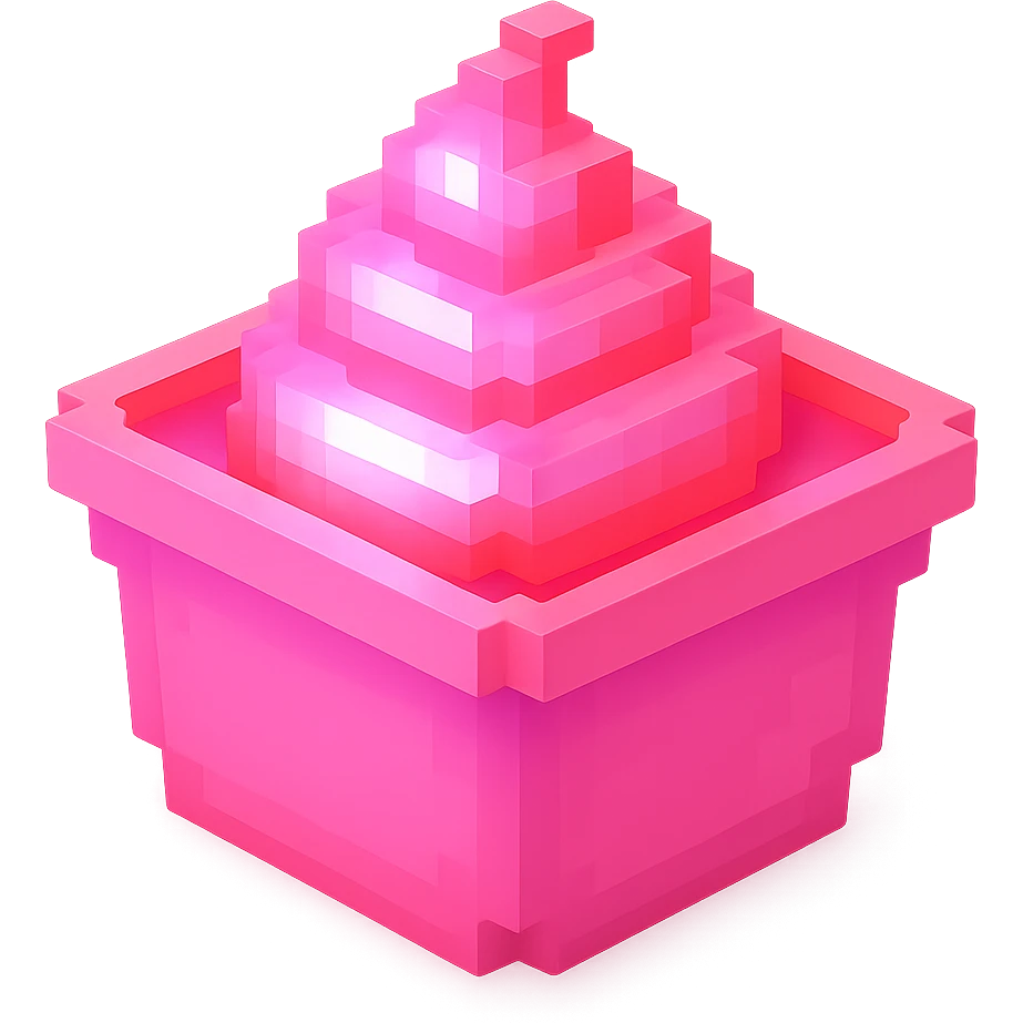сделай соус из фастфуда розовый светящийся, no background  emoji
