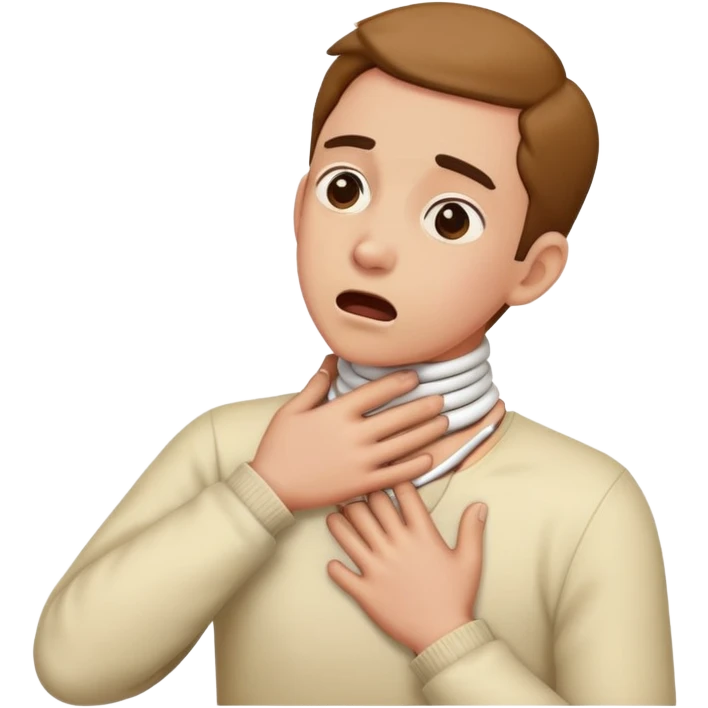 Human chocking neck emoji