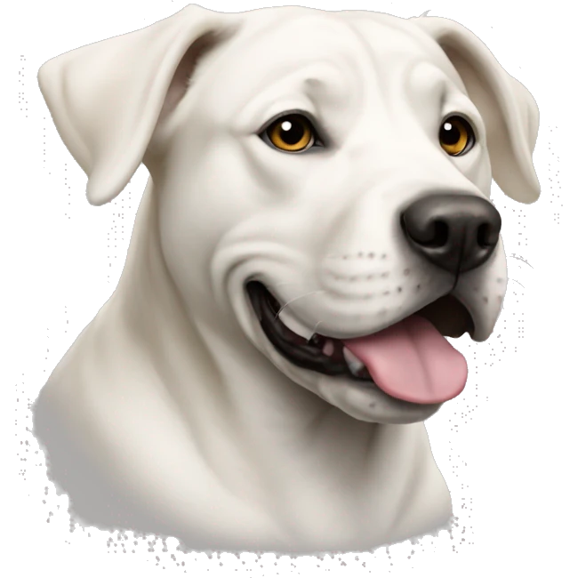 Dog white American Stafford  emoji