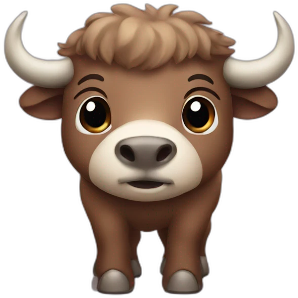 cute buffalo emoji