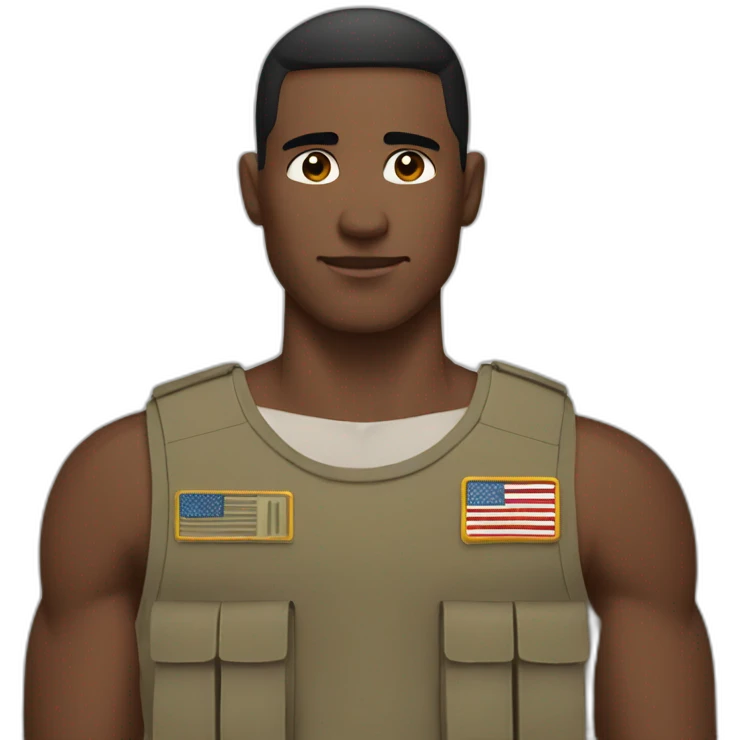 shirtless military emoji