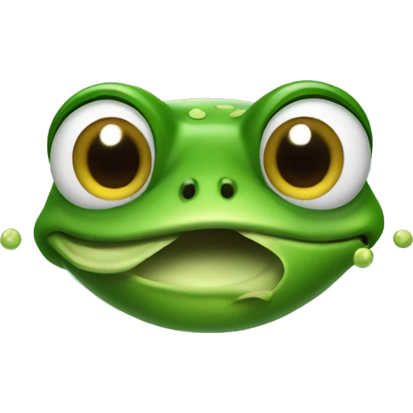 frog blown away emoji