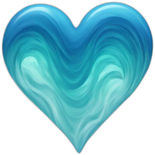 water heart wave emoji